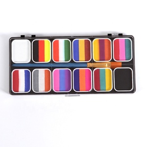 Ensemble de <span class=keywords><strong>peinture</strong></span> pour le <span class=keywords><strong>visage</strong></span> et le corps, pinceau à <span class=keywords><strong>peinture</strong></span> avec manche en bois, palette de <span class=keywords><strong>peinture</strong></span>, kit de maquillage pour enfants, fournitures pour festival de Noël - Product Image 1