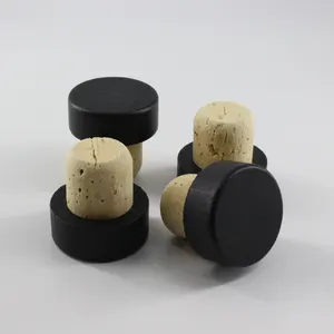 Factory Customize Natural Cork Synthetic Lid Wood Stoppers Cork Stoppers