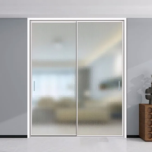 Artistiquement décoratif moderne <span class=keywords><strong>en</strong></span> alliage d'aluminium portes <span class=keywords><strong>en</strong></span> <span class=keywords><strong>verre</strong></span> intérieur étanche à la poussière invisible transmettant la lumière <span class=keywords><strong>opaque</strong></span> - Product Image 1