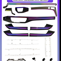 Éclairage d'ambiance intérieur LED 64 couleurs ZX pour Audi A4L B9 modèles 2017-2025, 12V ABS+LED, amélioration de la décoration