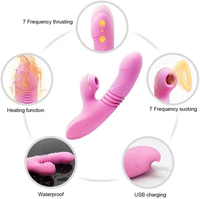 Teleskopischer Wärmesaugender Rabbit-Vibrator für Frauen Klitoris- und G-Punkt-Stimulation 7-Gang-Vibration IPX7 Wasserdicht Umweltfreundlich