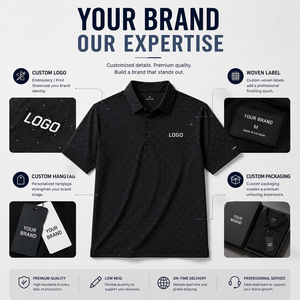 Polo de golf pour homme personnalisé de qualité supérieure, performance optimale, évacuation de l'humidité, marque privée, logo personnalisé, vêtements d'entreprise - Product Image 3