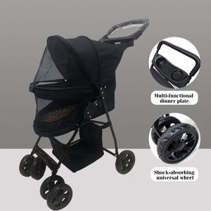 Poussette pour <span class=keywords><strong>chien</strong></span> JXB Explosive Models, tissu imperméable, maille respirante, pliable, avec grand <span class=keywords><strong>panier</strong></span> de rangement - Product Image 2