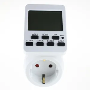Display LCD digital 24h temporizador elétrico soquete interruptor programável temporizador fonte de alimentação eletrônica