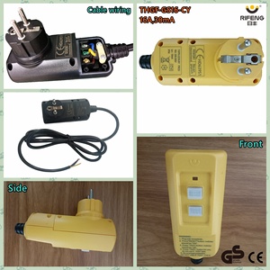 RIFENG Interruttore Differenziale Tedesco Standard UE con Protezione da Dispersione di Corrente (PRCD) Impermeabile IP54 10A/16A Industriale con Autotest 220V in Materiale PC per Uso Domestico - Product Image 3