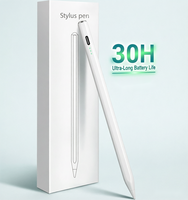 Stylet capacitif actif pour iPad, idéal pour le travail de bureau, autonomie ultra-longue de 30 heures, rejet de la paume, haute sensibilité, remplaçable