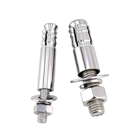 Boulon d'ancrage d'extension de base de colonne en acier au carbone zingué, tailles M6 à M12, pour fixation de pieds et supports de rack en milieu professionnel