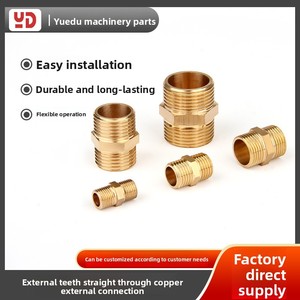 Conector Rápido de Tubería de Nylon con Rosca Macho de Cobre, Cabeza Hexagonal Doble Recta, Personalizable, Hecho en China - Product Image 2