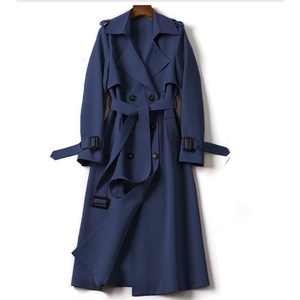 Abrigo Midi Británico de Otoño-Invierno para Mujer, Ecológico, de Doble Botonadura, Manga Larga, Estilo Urbano, Elegante, Casual, para Oficina - Product Image 1