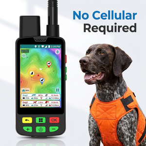 Traceur GPS Commercial pour Chiens 4G GPS+VHF 15KM Transmission Réseau Cellulaire en Cas de Panne Enregistrement de Données sur <span class=keywords><strong>Carte</strong></span> TF Silicone Métal Beidou - Product Image 5