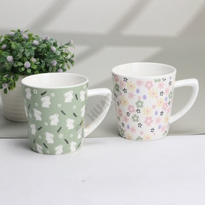 Tazza di caffè in ceramica stampata Flora personalizzata all'ingrosso tazza di porcellana di pasqua - Product Image 1