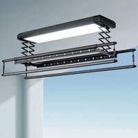 Séchoir à vêtements électrique haute performance avec fonction de séchage au vent et éclairage LED pour la commodité de la maison