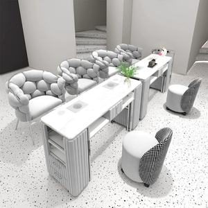 Luxury Modern Fashionable Metal <b>Nail</b> Manicure Table <b>Desk</b> for <b>Nail</b> Salon - Product Image 2