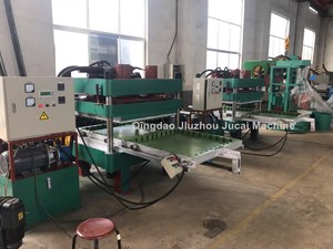 Machine de fabrication de dalles de sol en caoutchouc avec chauffage programmable et polymérisation, unité de traitement d'atelier architecturale pour motifs personnalisés - Product Image 6