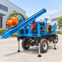 Petite foreuse de puits d’eau 150m sur moto avec pompe à boue, machine portable de forage de puits d’eau pour zones rurales