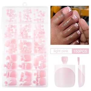 MyBeautyNails Private Label French Manucure d'orteils carrée droite en <span class=keywords><strong>gel</strong></span> souple à presser, <span class=keywords><strong>faux</strong></span> ongles courts <span class=keywords><strong>Gel</strong></span> X pour les orteils - Product Image 5