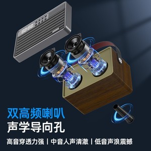 Altavoz inalámbrico Leerfei con 2 micrófonos, máquina de karaoke portátil para uso en el hogar y al aire libre - Product Image 2