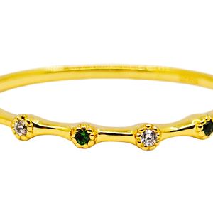 Anillo de circonita chapado en oro de 18k y plata 925 de UM Jewelry, ideal como regalo para el aniversario de boda de una pareja. - Product Image 6