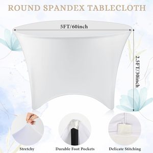 Tovaglia Rotonda in Spandex Elasticizzata, Copritavolo Elastico per Matrimoni, Feste, Ristoranti, Banchetti, Cocktail - Product Image 3