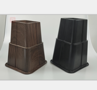 Rehausseurs de meubles réglables robustes Huicun pour canapé avec pieds en plastique ABS style bois, pour usage extérieur et hospitalier