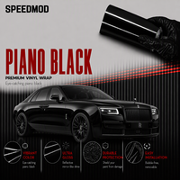 Film de protection automobile Speedmod Custom Piano Black Ultra Gloss Air Release Color Change pour le style de la carrosserie automobile