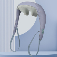 Ceinture de massage chauffante infrarouge 3D à pétrissage avec chargement USB pour le cou et les épaules