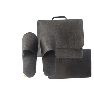 Vente directe usine : Combinaison de sauna en feutre noire et pantoufles antidérapantes pour la sudation - Product Image 3