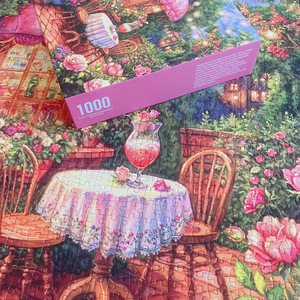 Puzzle en velours 1000 pièces Cottage romantique Puzzle pour adultes Matériel en carton gris Cadeau stimulant le cerveau - Product Image 3