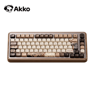 Keyboard Mekanik AKKO MU02 75% Walnut CNC <span class=keywords><strong>Processing</strong></span> Hot Swappable dengan Keycaps PBT MOA - Product Image 1