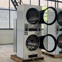 Secadora Industrial Apilable de Autoservicio de 460 kg, Operada con Monedas, Tarjetas y Aplicaciones, para Lavandería y Hoteles, 220V/380V, 2 Años de Garantía