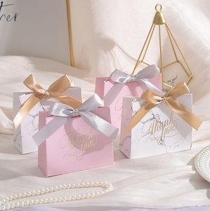 CSMD 100 Pièces, Fabricants Chinois, Vente en Gros, Fournisseurs de Yiwu, Boîtes à Souvenirs de Mariage en Papier Rose avec Message de Remerciement - Product Image 5
