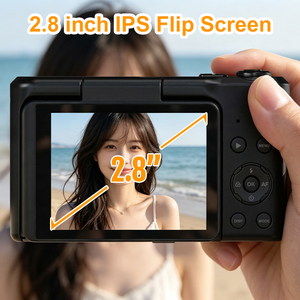 <span class=keywords><strong>Appareil</strong></span> <span class=keywords><strong>photo</strong></span> numérique portable vintage à écran rabattable avec vidéo 4K, zoom numérique 16x, mise au point automatique pour prendre des selfies - Product Image 4