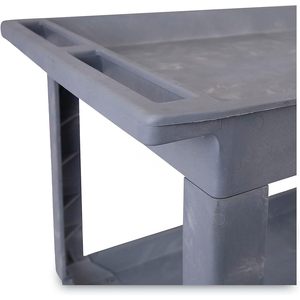 Chariot utilitaire gris à deux étagères de 40 po x 24 po - Product Image 6