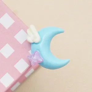 Hot Selling Mini Moon Star Flatback Cabochon Hars Charme Accessoires Voor Crème Lijm Etui Diy Auto Hanger Woondecoratie