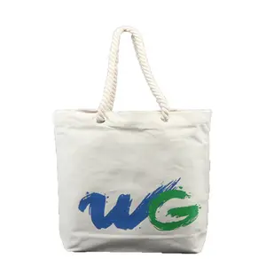 Özel LOGO görüntü yazdırılabilir nakliye kadınlar için büyük kişiselleştirilmiş ilk tuval plaj çantası monograwomen hediyelik alışveriş çantası