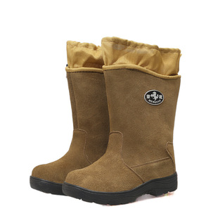 Mengxue Men's Snow Boots Thick <b>Wool</b> Lining Mid-Heel Winter Warm Waterproof Boots For Outdoor Use - Product Image 4