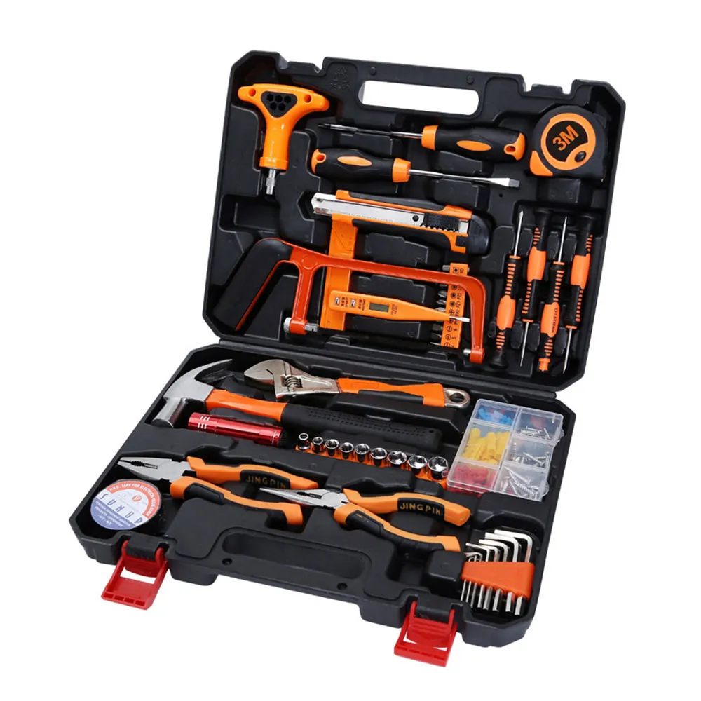 45 pieces of home hardware tool set household electrical repair kit tool box for daily repair and maintenance