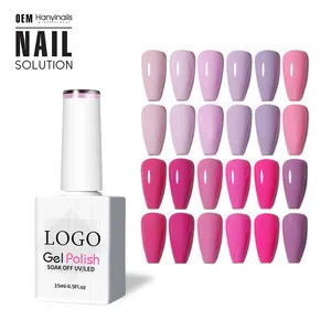 hanyinails nails gel polish Supplier OEM Bottles Private Label Colors Soak Off Led nails polish colour uv gel Nail Polish