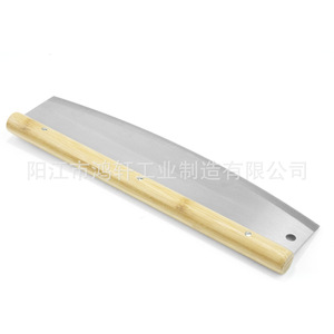 Cortador de Pizza de Media Luna de Acero Inoxidable de 14 Pulgadas con Mango de Madera, Herramienta para Hornear, Hecho en Yangjiang - Product Image 5
