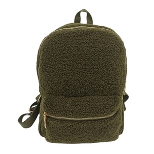 Sacs à dos pour femmes en polaire douce, personnalisés, décontractés, pour l'hiver, par des créateurs pour jeunes filles - Product Image 1