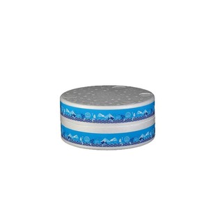 Caja Redonda de Plástico para Llevar Mariscos con Diseño de Olas Azules para Sashimi y Comida Japonesa, Logotipo Personalizado Disponible - Product Image 1