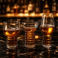 Verre à bière 500 ml avec base côtelée en spirale, verre de dégustation unique sur pied pour bar, maison, fête