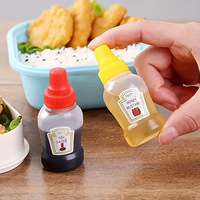 Botol Remas hewan peliharaan 25ml, wadah minyak sirup madu saus kedelai Mini serbaguna