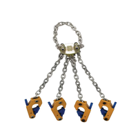 Sling d'assemblage en chaîne d'acier à forme sans fin et à œil plat pour le levage vertical de fûts et de barils (conception à quatre brins)