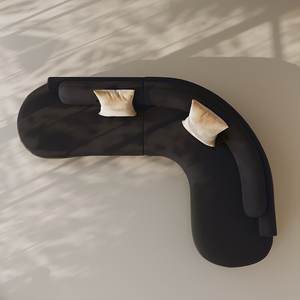 Sofá de esquina curvo, sala de estar, luz de lujo, zona de estar de oficina, cómodo sofá cama - Product Image 5