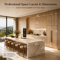 Gabinetes de Cocina Modernos con Aspecto de Madera KEJIA, con Isla Central, Gabinetes de Pared, Gabinetes Bajos y Almacenamiento Alto para Cocinas Residenciales