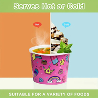 Groothandel op maat gemaakte wegwerp voedselveilige 8oz 12oz 16oz 32oz ijsbekers gelato verpakkingen papieren bekers met deksels