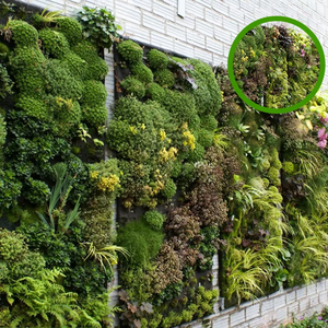 Giá bán buôn thực vật nhân tạo tường màu xanh lá cây trang trí Bảng điều chỉnh màu xanh lá cây nhân tạo tường nhà máy cho màu xanh lá cây Tường Ngoài Trời - Product Image 2