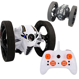 Cool 2.4g <strong>RC</strong> <strong>Remote</strong> <strong>Control</strong> Jumping Bounce Car Robot Speed <strong>Switch</strong> with Shock Resistance Flexible Wheels LED Light Metal Material - Product Image 1