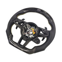 Volant LED sur Mesure en Fibre de Carbone Forgée Accessoires Auto pour Modèles Porsche 991 992 958 Cayenne Macan Panamera 970 971